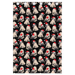 Christmas Santa Pug Pattern Print Curtain