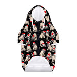 Christmas Santa Pug Pattern Print Dog Zip Up Hoodie