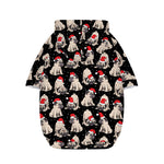 Christmas Santa Pug Pattern Print Dog Zip Up Hoodie