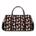 Christmas Santa Pug Pattern Print Duffel Bag