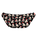 Christmas Santa Pug Pattern Print Fanny Pack