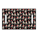 Christmas Santa Pug Pattern Print Golf Cart Seat Cover