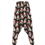 Christmas Santa Pug Pattern Print Hammer Pants