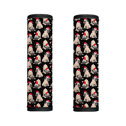 Christmas Santa Pug Pattern Print Handle Covers