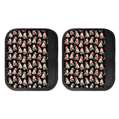 Christmas Santa Pug Pattern Print Handle Covers
