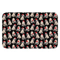 Christmas Santa Pug Pattern Print Indoor Door Mat