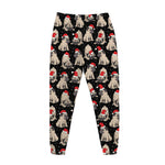 Christmas Santa Pug Pattern Print Jogger Pants
