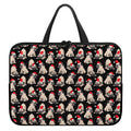 Christmas Santa Pug Pattern Print Laptop Sleeve With Handle