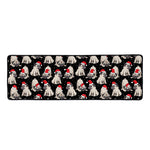 Christmas Santa Pug Pattern Print Long Kitchen Mat