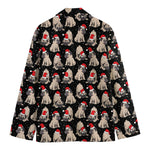 Christmas Santa Pug Pattern Print Men's Blazer