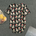 Christmas Santa Pug Pattern Print Men's Bodysuit