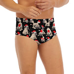 Christmas Santa Pug Pattern Print Men's Briefs