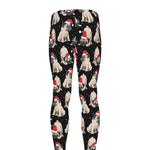 Christmas Santa Pug Pattern Print Men's leggings