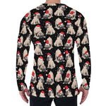 Christmas Santa Pug Pattern Print Men's Long Sleeve T-Shirt