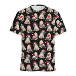 Christmas Santa Pug Pattern Print Men's Sports T-Shirt