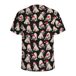Christmas Santa Pug Pattern Print Men's Sports T-Shirt