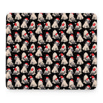 Christmas Santa Pug Pattern Print Mouse Pad