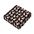 Christmas Santa Pug Pattern Print Outdoor Seat Cushion Cover
