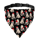Christmas Santa Pug Pattern Print Over The Collar Dog Bandana