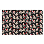Christmas Santa Pug Pattern Print Polyester Doormat