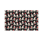 Christmas Santa Pug Pattern Print Polyester Flag