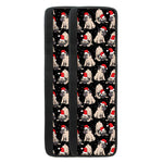 Christmas Santa Pug Pattern Print Refrigerator Handle Covers