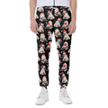 Christmas Santa Pug Pattern Print Joggers