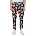 Christmas Santa Pug Pattern Print Scuba Joggers