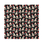Christmas Santa Pug Pattern Print Silk Bandana