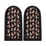 Christmas Santa Pug Pattern Print Skillet Handle Cover