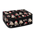 Christmas Santa Pug Pattern Print Small Lunch Bag