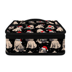 Christmas Santa Pug Pattern Print Small Lunch Bag