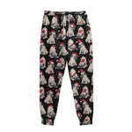 Christmas Santa Pug Pattern Print Sweatpants
