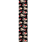 Christmas Santa Pug Pattern Print Table Runner