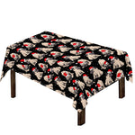 Christmas Santa Pug Pattern Print Tablecloth