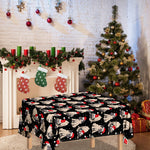 Christmas Santa Pug Pattern Print Tablecloth