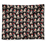Christmas Santa Pug Pattern Print Tapestry