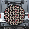 Christmas Santa Pug Pattern Print Tire Cover