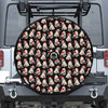 Christmas Santa Pug Pattern Print Tire Cover With Camera Hole