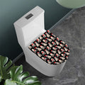 Christmas Santa Pug Pattern Print Toilet Lid Cover