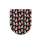 Christmas Santa Pug Pattern Print Toilet Lid Cover