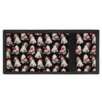 Christmas Santa Pug Pattern Print Trifold Wallet