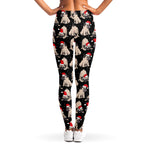 Christmas Santa Pug Pattern Print Women's Leggings