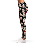 Christmas Santa Pug Pattern Print Women's Leggings