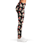 Christmas Santa Pug Pattern Print Women's Leggings