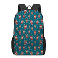 Christmas Santa Reindeer Pattern Print 17 Inch Backpack