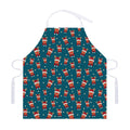 Christmas Santa Reindeer Pattern Print Adjustable Apron