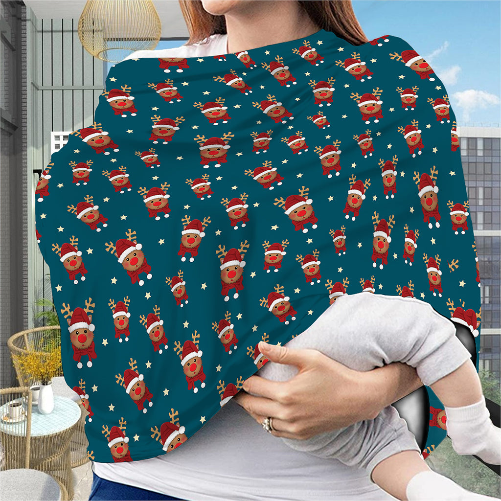 Christmas Santa Reindeer Pattern Print Baby Seat Cover