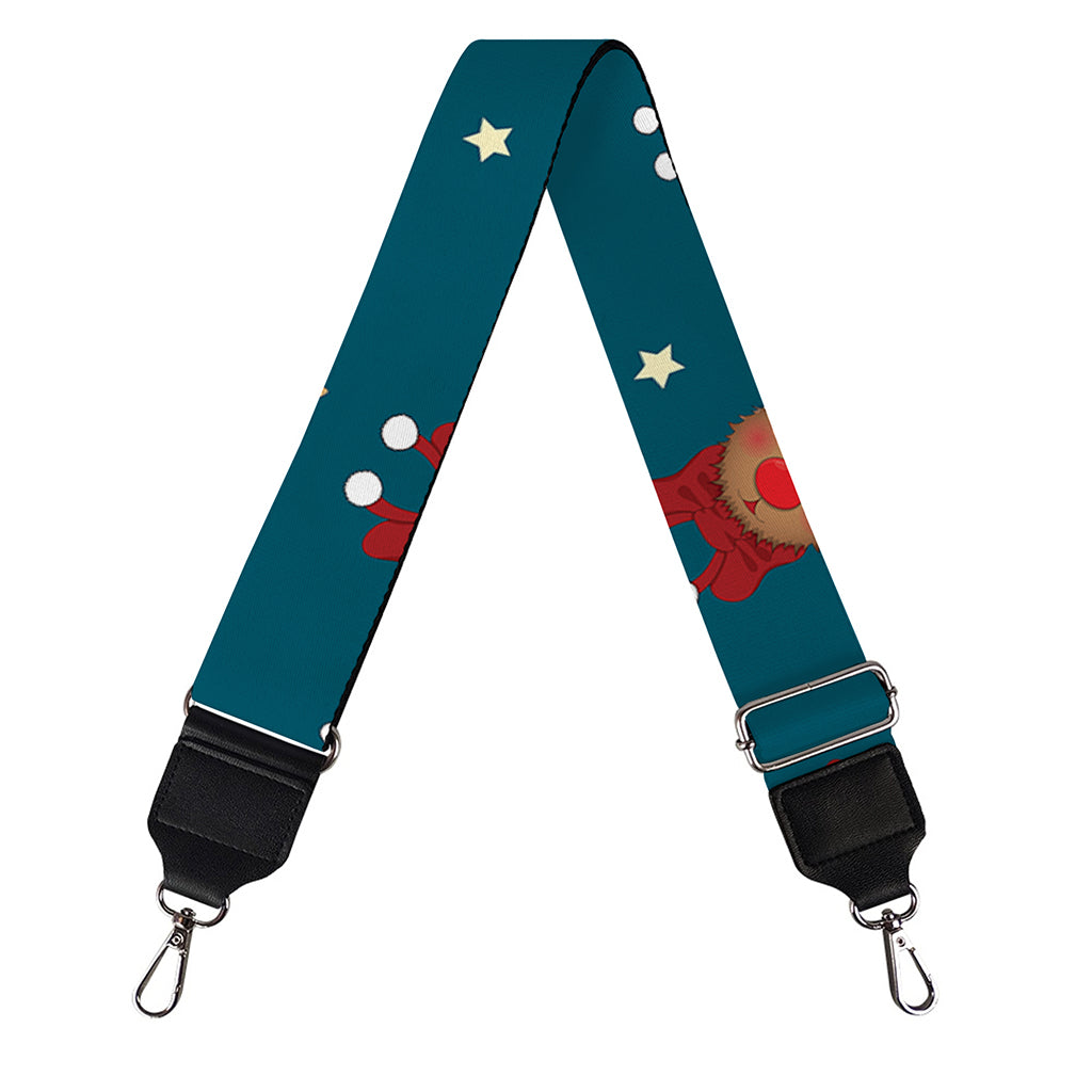 Christmas Santa Reindeer Pattern Print Bag Strap