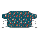 Christmas Santa Reindeer Pattern Print Car Windshield Snow Cover